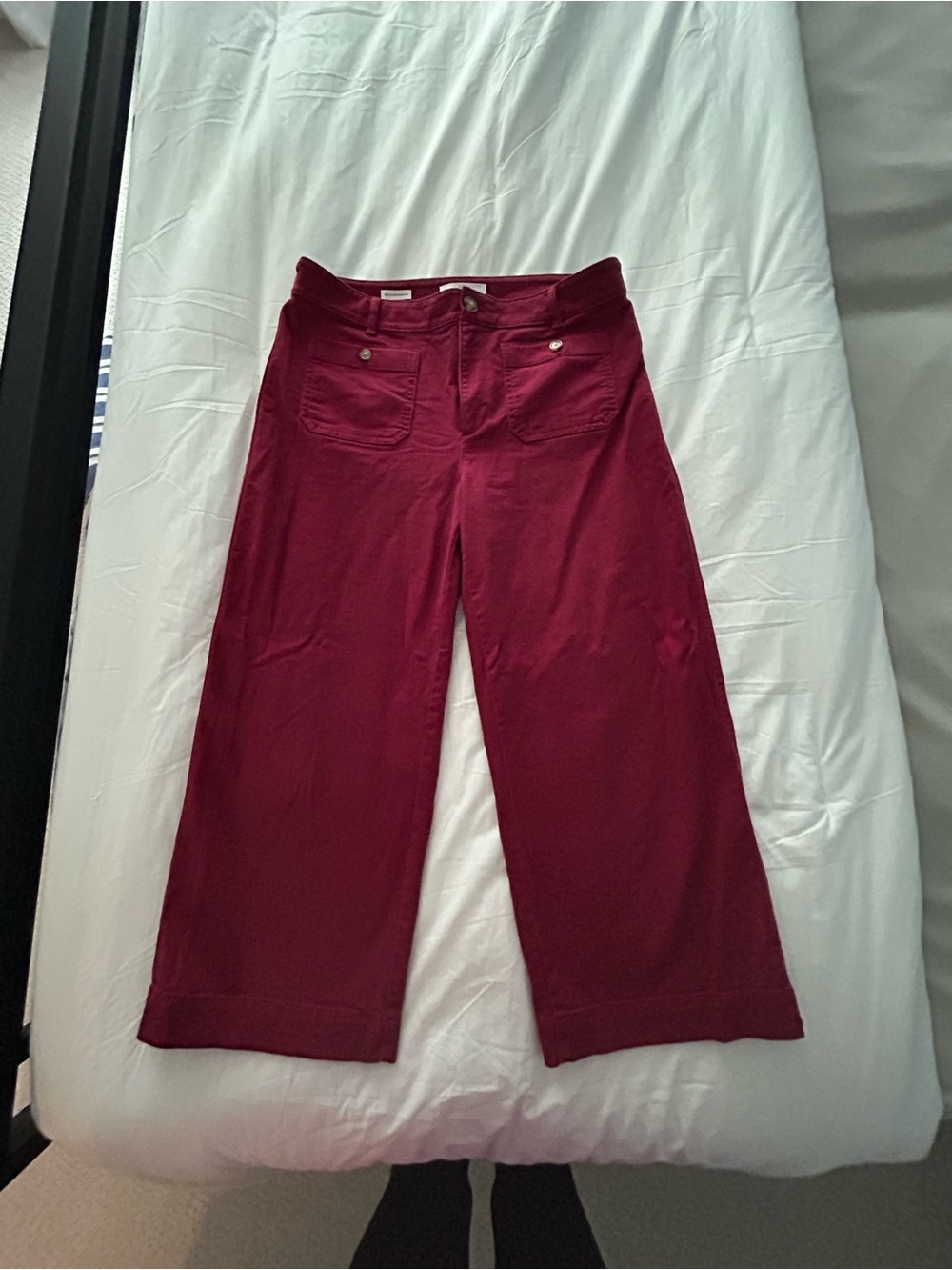 LOFT The Palmet Wide Leg Women's Pants in Burgundy size 12P